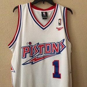 Throwback Chauncey bullips Detroit pistons jersey